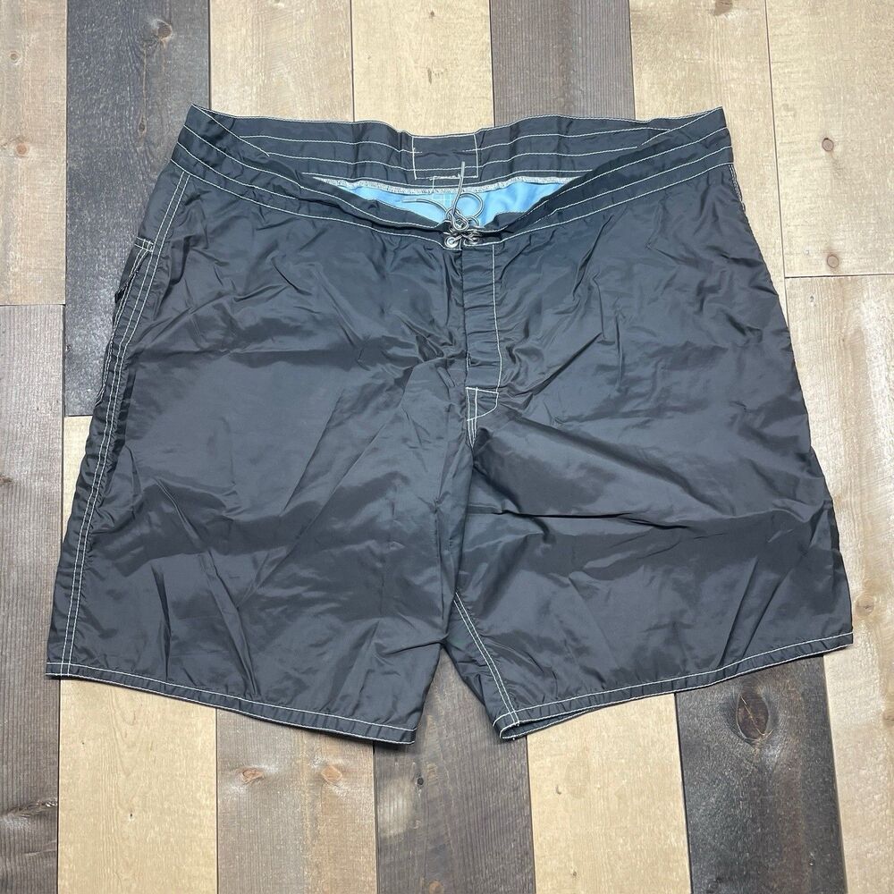 Birdwell Beach Britches Men's 3XL/4XL Swim Trunks Shorts Brown w/ White Stitch